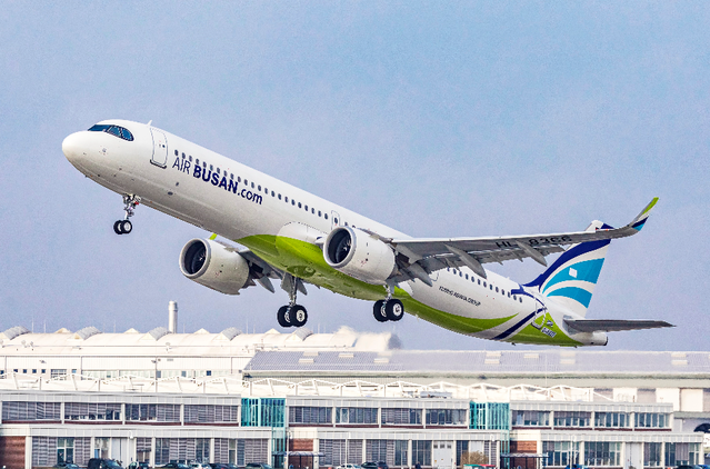▲ 에어부산 신규항공기 에어버스 A321LR ⓒ 에어부산