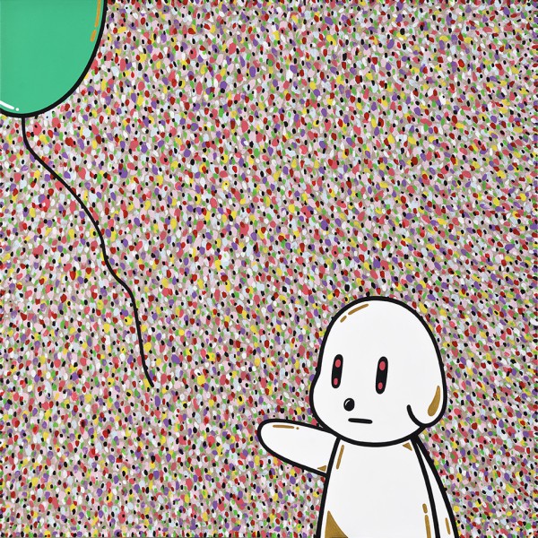 ▲ 'Let it go' 2020 Mixed media on canvas 97x97cm.ⓒ파라다이스문화재단