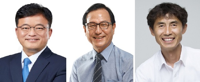▲ 충남 천안시장 후보 한태선, 박상돈, 전옥균(좌로부터).ⓒ충남선관위 홈페이지