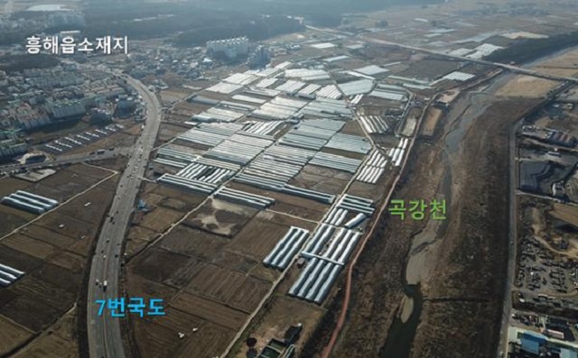 ▲ 흥해읍 약성리 외 2개리 일원 48ha에 국비 70%, 지방비 30%(도비 9%, 시비 21%)를 포함한 총 38억 5천만원을 투입해 스마트원예단지 조성을 위해 21년까지 배수로 정비, 농로포장, 통신시설 등 기반시설을 확충한다.ⓒ포항시