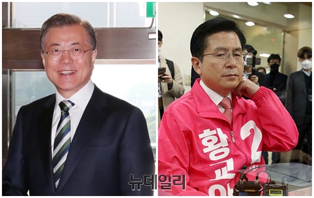 ▲ 문재인 대통령과 황교안 미래통합당 대표. ⓒ뉴데일리 DB