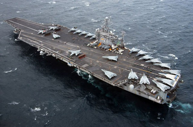 ▲ 시어도어 루즈벨트 함의 과거 훈련 모습. ⓒ미해군 역사유산 사령부 공개사진.