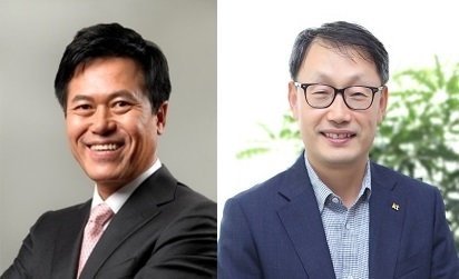 ▲ 박정호 SK텔레콤 사장(좌), 구현모 KT 대표이사 ⓒ각사