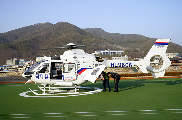 ▲ 청송군은 ‘산남지역 응급의료 전용헬기장’을 조성했다.ⓒ청송군