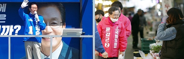 ▲ 더불어민주당 정정순 후보·미래통합당 윤갑근 후보(사진왼쪽부터).ⓒ정정순·윤갑근 후보 사무소