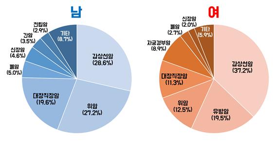 ▲ 건강검진을 통해 발견된 암 조기발견 현황. ⓒKMI의학연구소