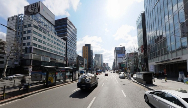 ▲ 강남대로 모습. ⓒ 상가정보연구소