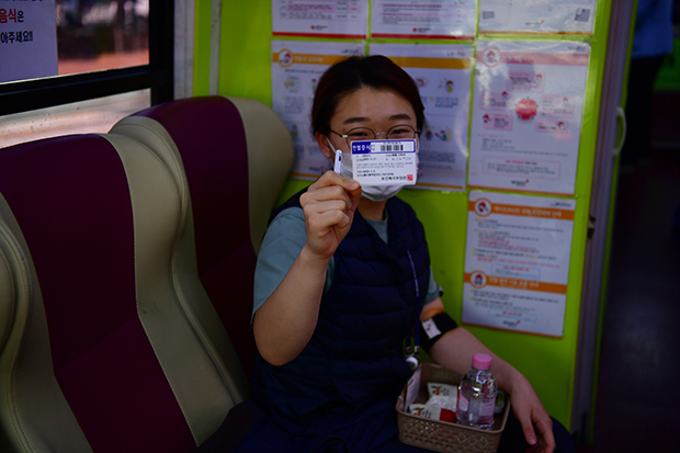 ▲ 한수원 월성원자력본부는 9일 울산혈액원과 함께 사랑의 헌혈운동을 시행했다.ⓒ월성원자력본부