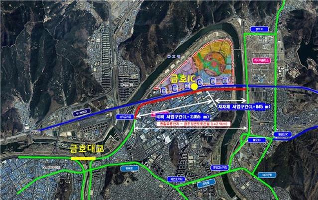 ▲ ‘금호 하이패스 전용IC’ 사업도.ⓒ양 후보 측