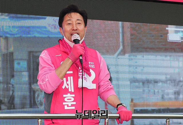 ▲ 오세훈 미래통합당 서울 광진을 후보. ⓒ권창회 기자