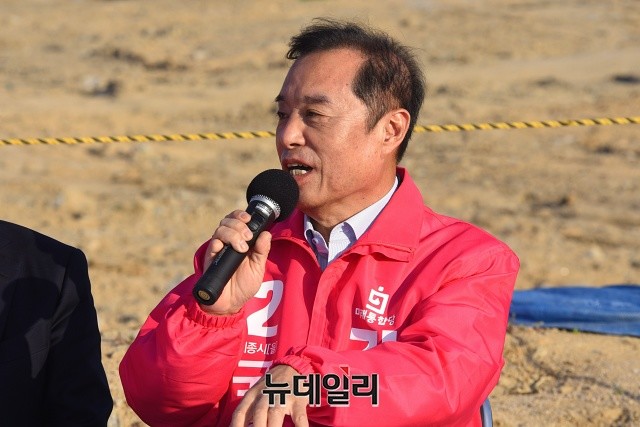 ▲ 세종을에 출마한 김병준 미래통합당 후보ⓒ권창회 기자
