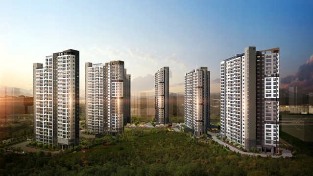 ▲ 대우건설이 충남 계룡시 두마면 계룡대실 도시개발지구 3블록에 짓는 ‘계룡 푸르지오 더 퍼스트’의 견본주택을 24일 개관하고 본격적인 분양에 들어갔다.  ⓒ대우건설