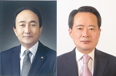 ▲ 군민상 수상자로 지역사회발전 부문에 대가야읍 백재호씨(왼쪽)와 기타 애향부문에 운수면 출신 김상화 씨.ⓒ고령군