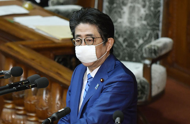 ▲ 중의원에 출석한 아베 신조 총리. ⓒ뉴시스. 무단전재 및 재배포 금지.