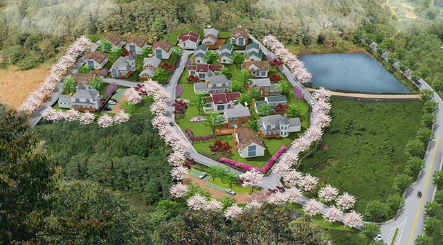 ▲ 청송군 진보 이촌 갓바위지구 전원주택단지 조감도.ⓒ청송군