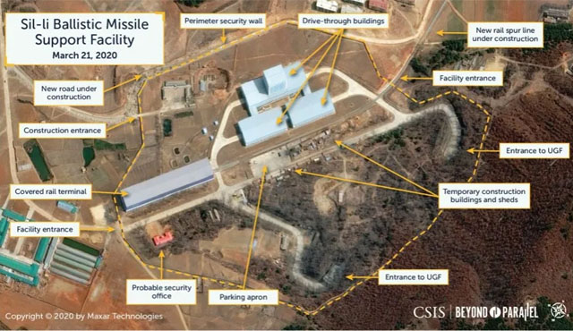 ▲ 북한이 평안남도 순천군 신리에 짓고 있는 미사일 지원시설. ⓒ비욘드 패러렐 홈페이지 캡쳐.