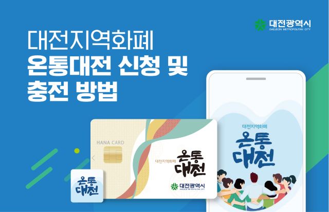 대전시가 지역 소상공인을 돕기 위해 발행한 대전지역화폐 ‘온통대전’을 14일 출시한다.ⓒ대전시