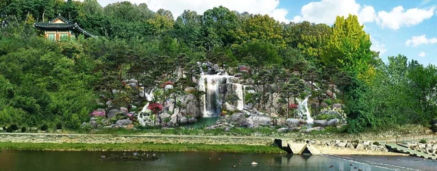 ▲ 영주시 구학공원 폭포 조성이 순조롭게 진행중이다. 사진은 경관폭포 조감도.ⓒ영주시