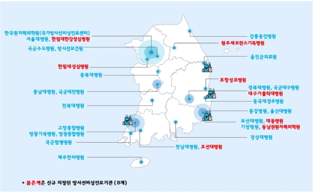 ▲ 원안위는 포항성모병원 등 전국 8개 의료기관을 방사선비상진료기관으로 추가 선정했다.ⓒ원안위