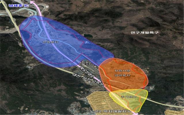 ▲ 안산 첨단국방산업단지 토지거래허가구역 현황도.ⓒ대전시