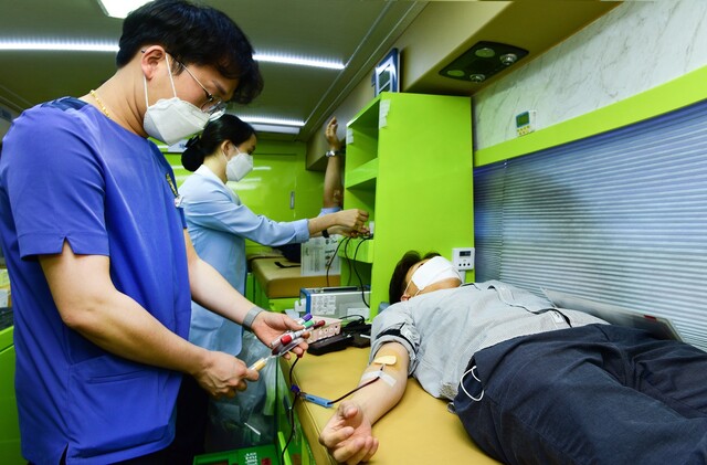 ▲ 한전은 코로나19 극복을 위해 헌혈 캠페인을 전개하고 있다 ⓒ한전 제공