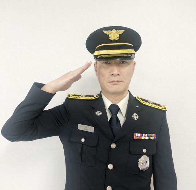 ▲ 경북소방본부 119특수구조단에 근무하고 있는 손재호 소방위.ⓒ경북소방본부