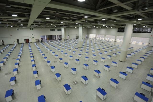 ▲ 지난 2일 개최된 한국산업기술평가관리원 채용시험 세팅 사진.ⓒ엑스코