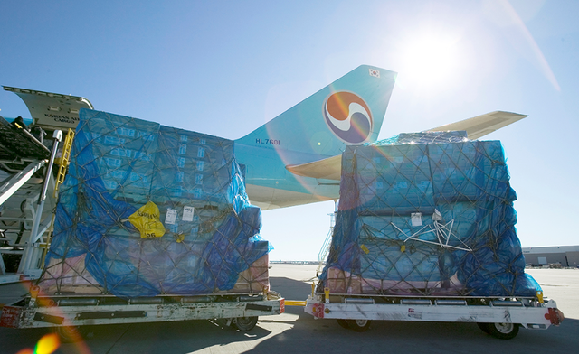 ▲ 화물 탑재 모습 ⓒ 한진