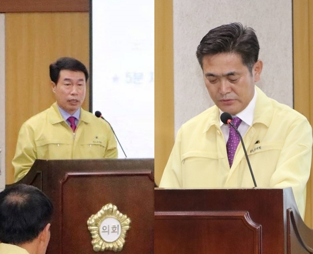 ▲ 청도군의회 박재성(왼쪽)의원과 전종율(오른쪽)의원은 지난 제264회 임시회와 제265회 임시회에서 5분 자유발언을 통해 군정발전을 위한 다양한 정책과 의견을 제시하고 집행부 대책 마련을 촉구했다.ⓒ청도군의회