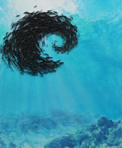 ▲ 이근화 作 '흐름FLOW' 227.3x181.8 mixed media.ⓒ이근화 작가