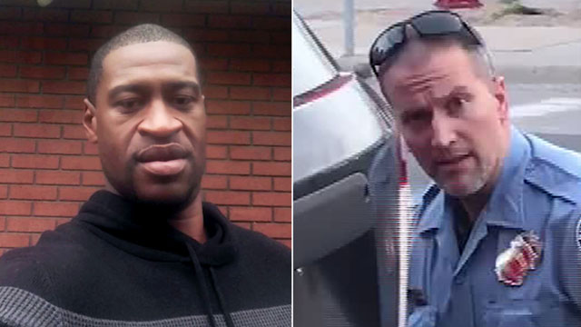 ▲ 조지 플로이드와 데릭 쇼빈. 지난해 말까지 미니애폴리스의 한 나이트클럽에서 함께 보안담당자로 일했다. 데릭 쇼빈은 근무 이후 파트타임으로 일했다. ⓒ미국 CNN 관보도 화면캡쳐.