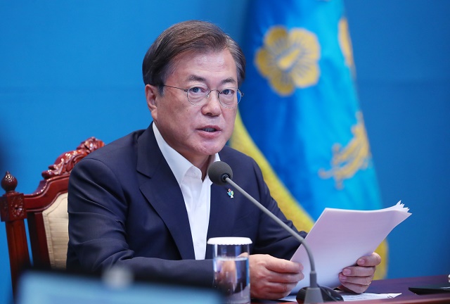 ▲ 문재인 대통령이 15일 청와대 수석보좌관회의에서 발언하고 있다. ⓒ뉴시스