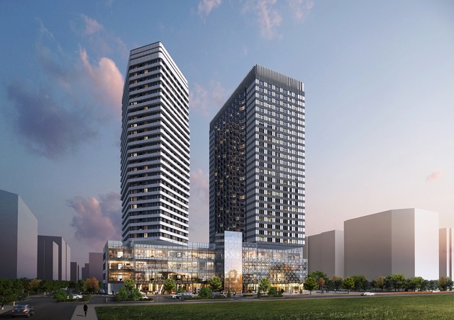 ▲ '주양쇼핑' 재건축 투시도.ⓒ포스코건설