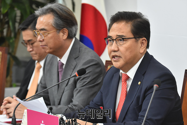 ▲ 박진 미래통합당 외교안보특별위원회 위원장이 지난 17일 오후 국회에서 열린 외교안보특위 2차 회의에서 참석해 발언을 하고 있다.ⓒ이종현 기자