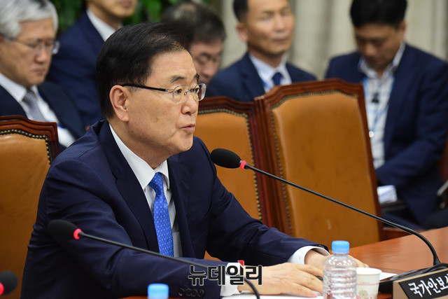 ▲ 정의용 청와대 국가안보실장. ⓒ이종현 기자