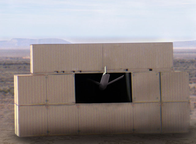 ▲ 일반 건물의 출입문 크기 구멍 속으로 들어가는 JASSM-ER 순항미사일. 일본이 도입하는 무기로 알려져 있다. ⓒ미공군 공개사진.