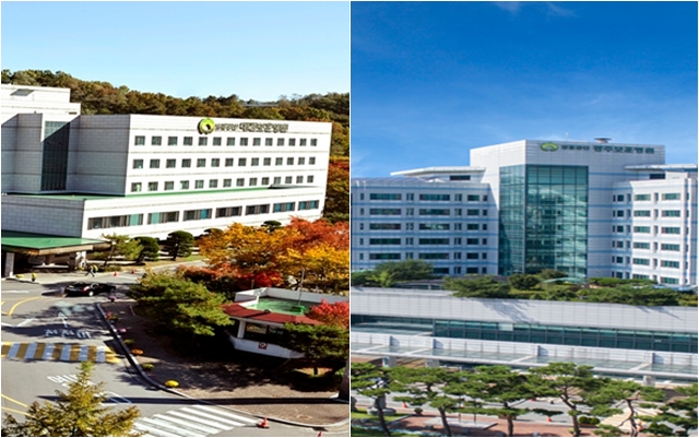 ▲ (좌측부터) 대전보훈병원, 광주보훈병원 전경. ⓒ한국보훈의료복지공단
