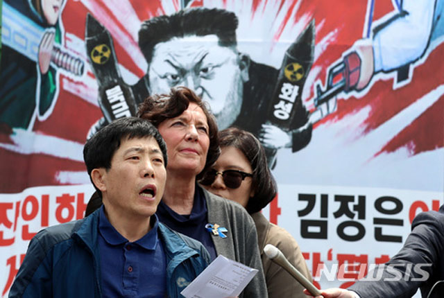 ▲ 박상학 자유북한운동연합 대표. ⓒ뉴시스. 무단전재 및 재배포 금지.