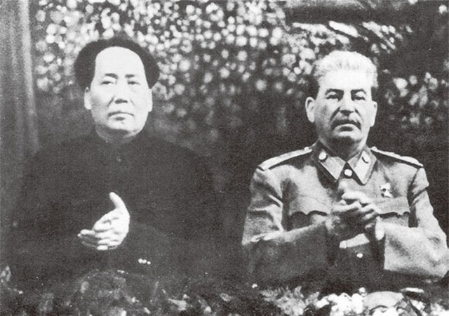 ▲ 마오쩌둥과 스탈린. ⓒ뉴데일리 DB