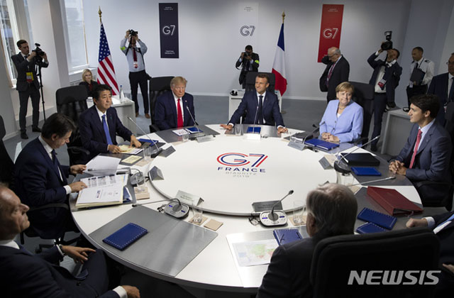 ▲ 2019년 8월 프랑스 비아리츠에서 열린 G7 정상회의. ⓒ뉴시스 AP. 무단전재 및 재배포 금지.