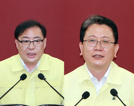 ▲ 부의장에 선출된 김대현(왼쪽) 의원과 강민구 의원.ⓒ대구시의회
