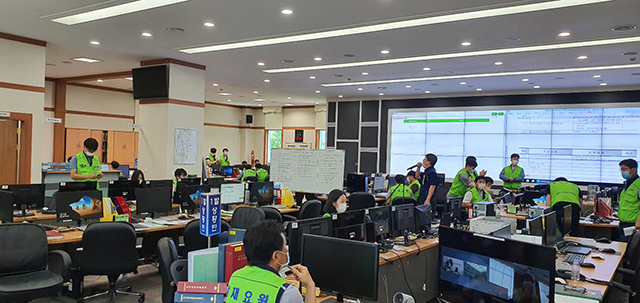 ▲ 월성원전은 코로나 감염 예방조치 후 방사선비상 대응체계를 점검했다.ⓒ월성본부