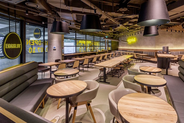 ▲ 에그슬럿 1호점 내부. ⓒSPC그룹