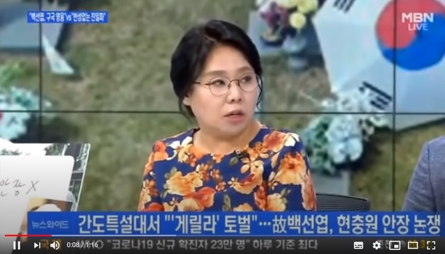 ▲ 노영희 변호사는 지난 13일 MBN 뉴스와이드에 패널로 참석해 