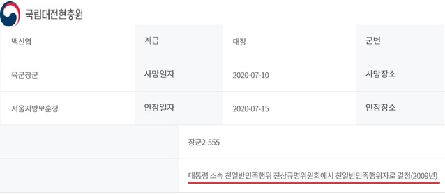 ▲ ⓒ대전현충원 홈페이지