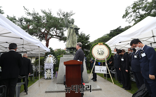 ▲ 건국대통령 우남 이승만 서거 55주기 추모식이 19일 오전 서울 종로구 이화장에서 열렸다. ⓒ정상윤 기자