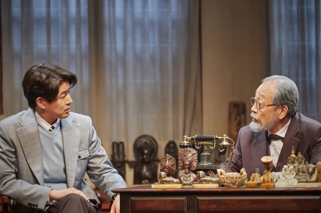 ▲ 연극 '라스트 세션' 공연 장면(신구, 이상윤).ⓒ파크컴퍼니