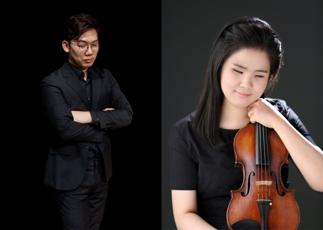 ▲ 베이스 구본수와 바이올리니스트 김지선.ⓒ롯데문화재단