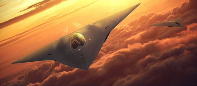 ▲ 일본이 6세대 전투기 독자개발에 나서고 있다. 사진은 미국 록히드마틴의 비밀개발부서 스컹크웍스에서 공개한 6세대 전투기 일러스트. ⓒ록히드마틴 스컹크웍스 홈페이지 캡쳐.