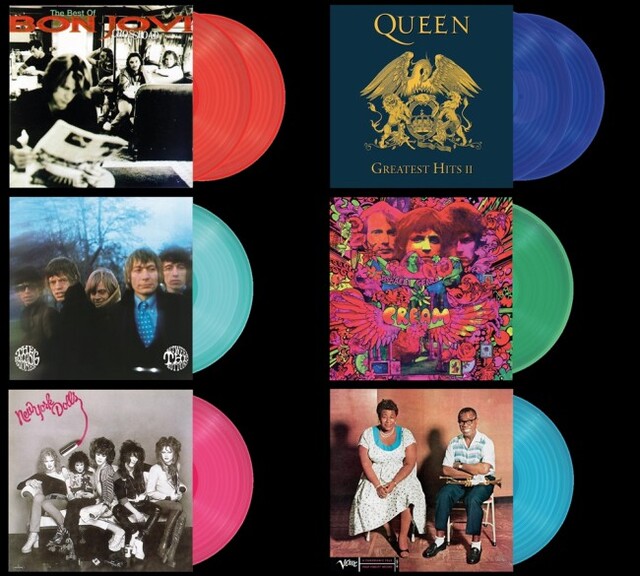 ▲ 컬러드 바이닐 캠페인의 앨범들.ⓒ유니버설뮤직